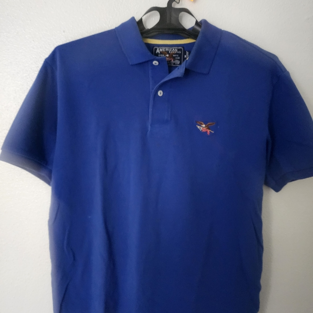 American Eagle Outfitters Blue Polo Shirt Classic Style